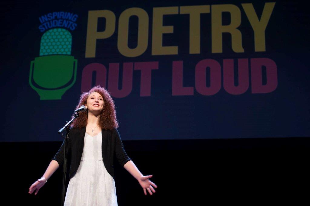 Maddie Lukomski performs at the 2016 Poetry Out Loud national competition. 