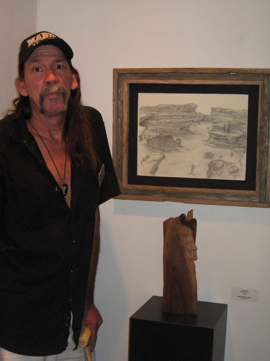 Artist Mark McPhearson at our first Veteran art exhibition.