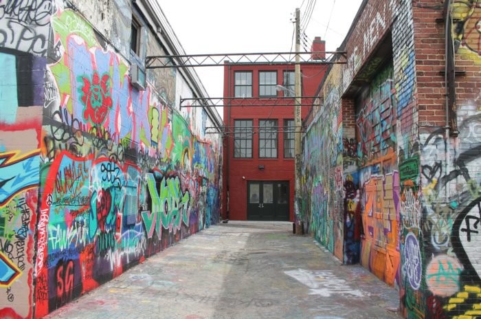 Graffiti Alley, Baltimore, Maryland.