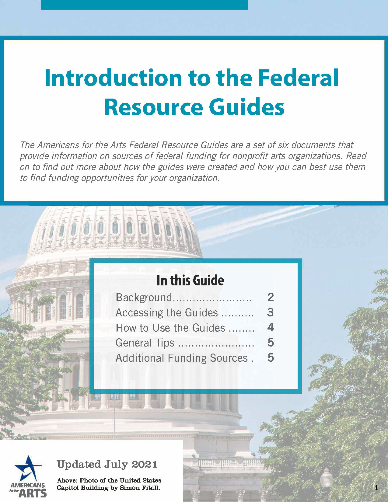 A thumnail cover image of the Introduction guide, featuring an image of the US Capitol Building.