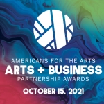 Logo for Americans for the Arts' Arts + Business Partnership Awards, October 15, 2021